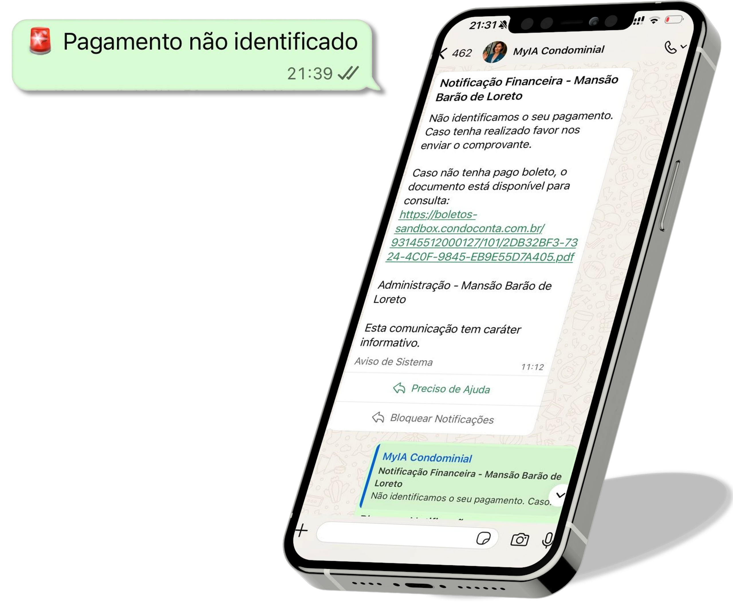 Tela Bankline cobrança